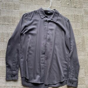Uniqlo Women's Gray Button Down Shirt